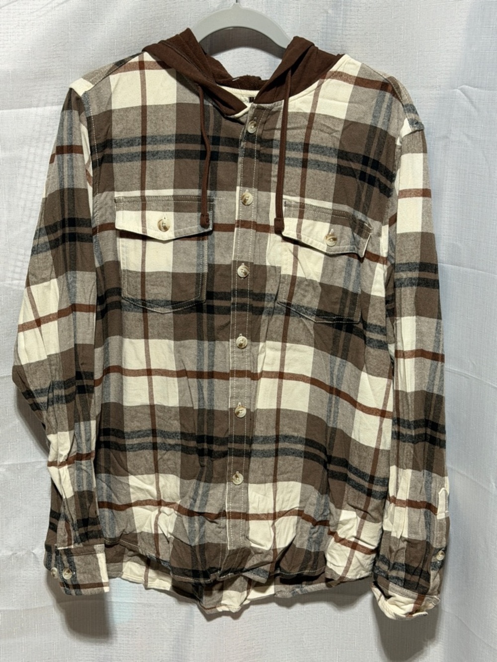 Cactus Man Ricky Singh Hooded Flannel Shirt EUC